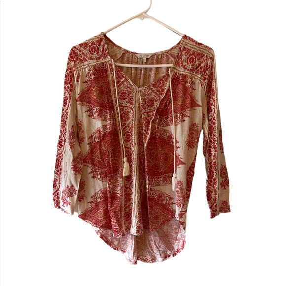 Lucky Brand Paisley Top Size Medium - Picture 1 of 5